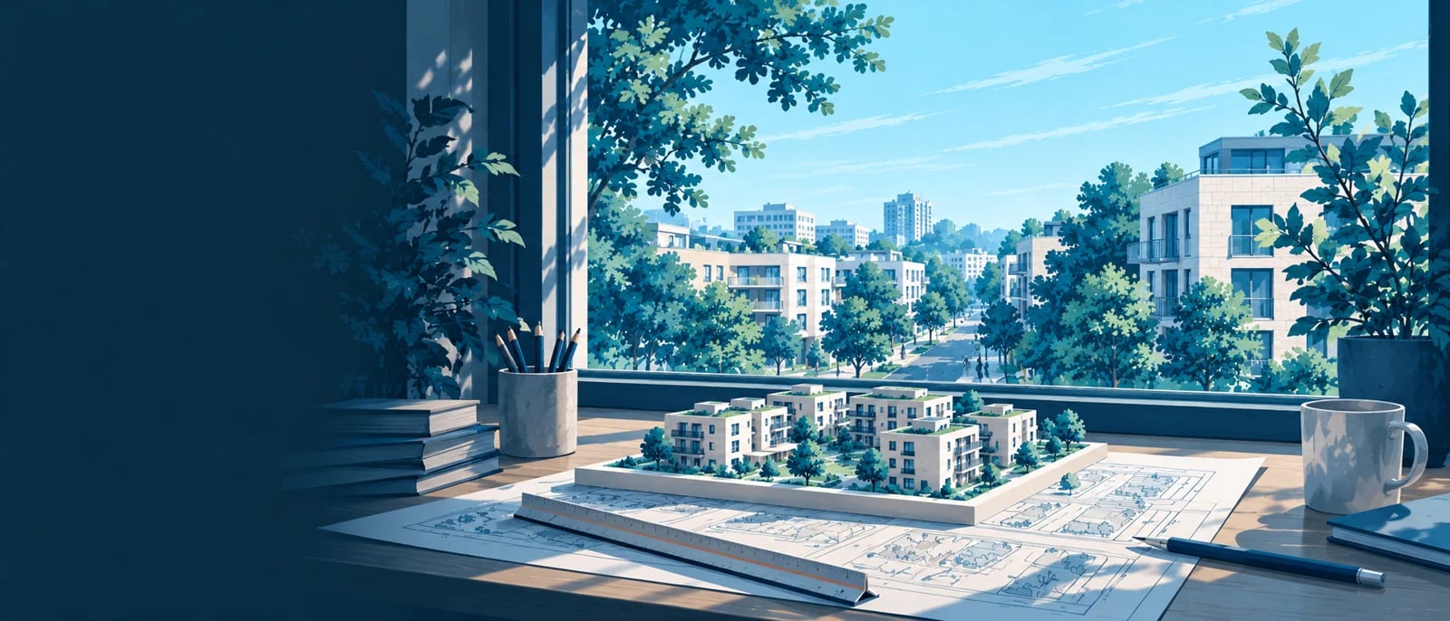 Illustration (KI-generiert): Symbolische Illustration zum Thema „Immobilienrichtwert: den Ausgangswert richtig nutzen“